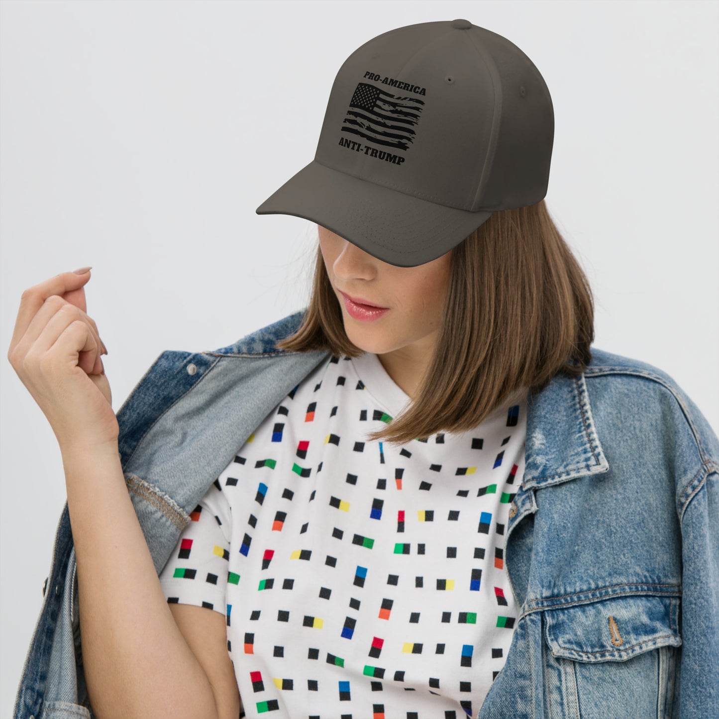 PRO-AMERICA/ANTI-TRUMP Structured Twill Cap