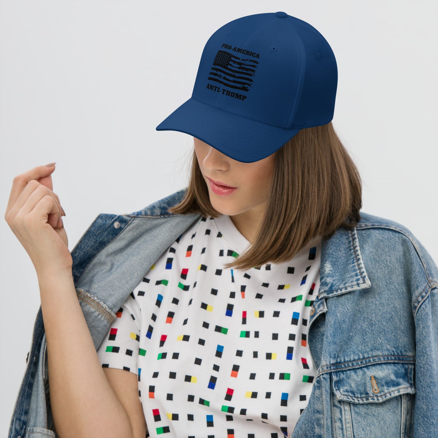 PRO-AMERICA/ANTI-TRUMP Structured Twill Cap