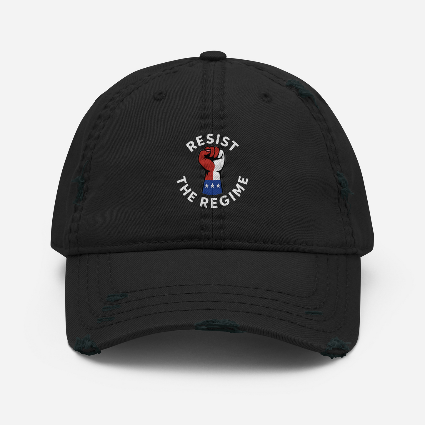 Resist The Regime Logo Distressed Cap