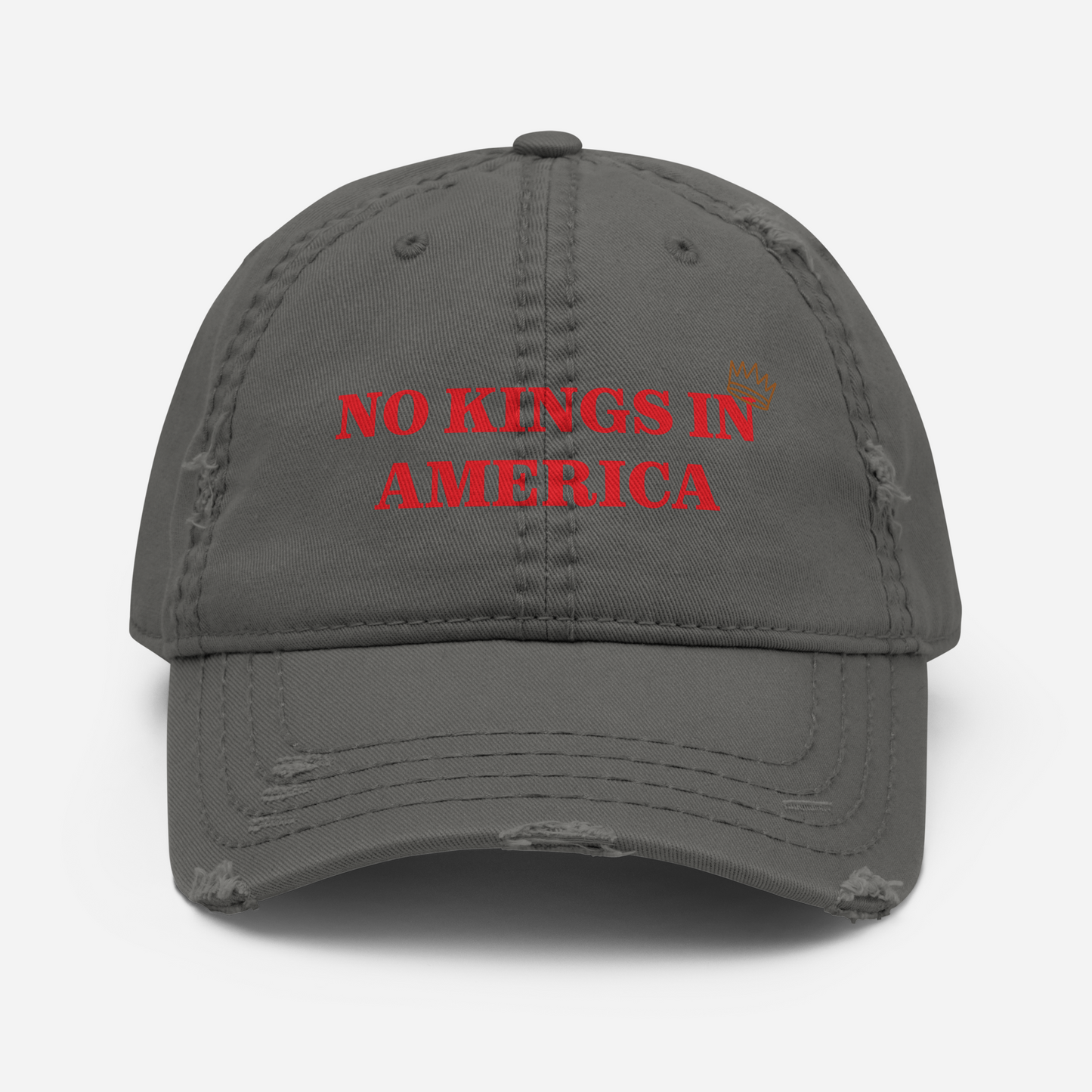 NO KINGS IN AMERICA Distressed Cap