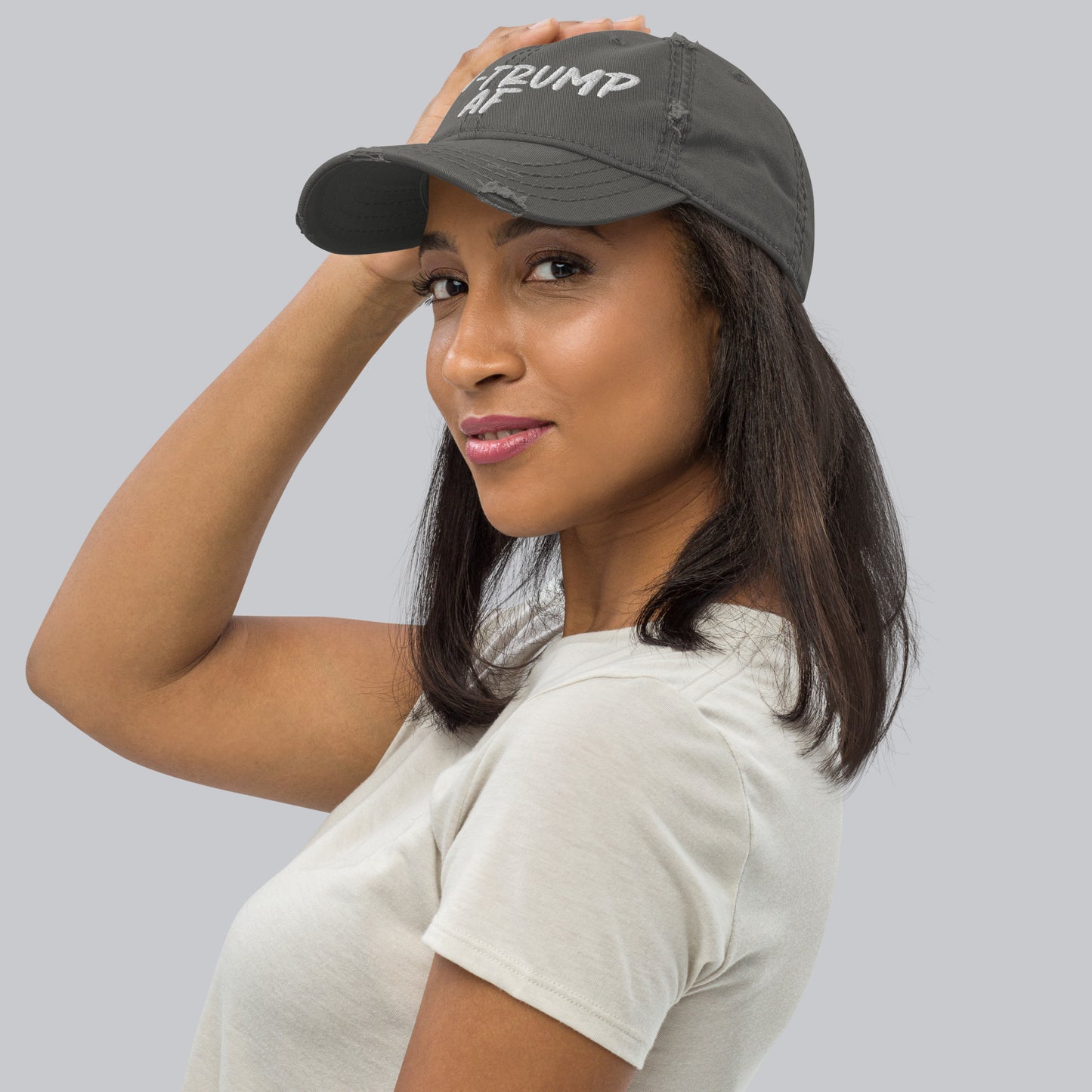 ANTI-TRUMP AF Distressed Cap