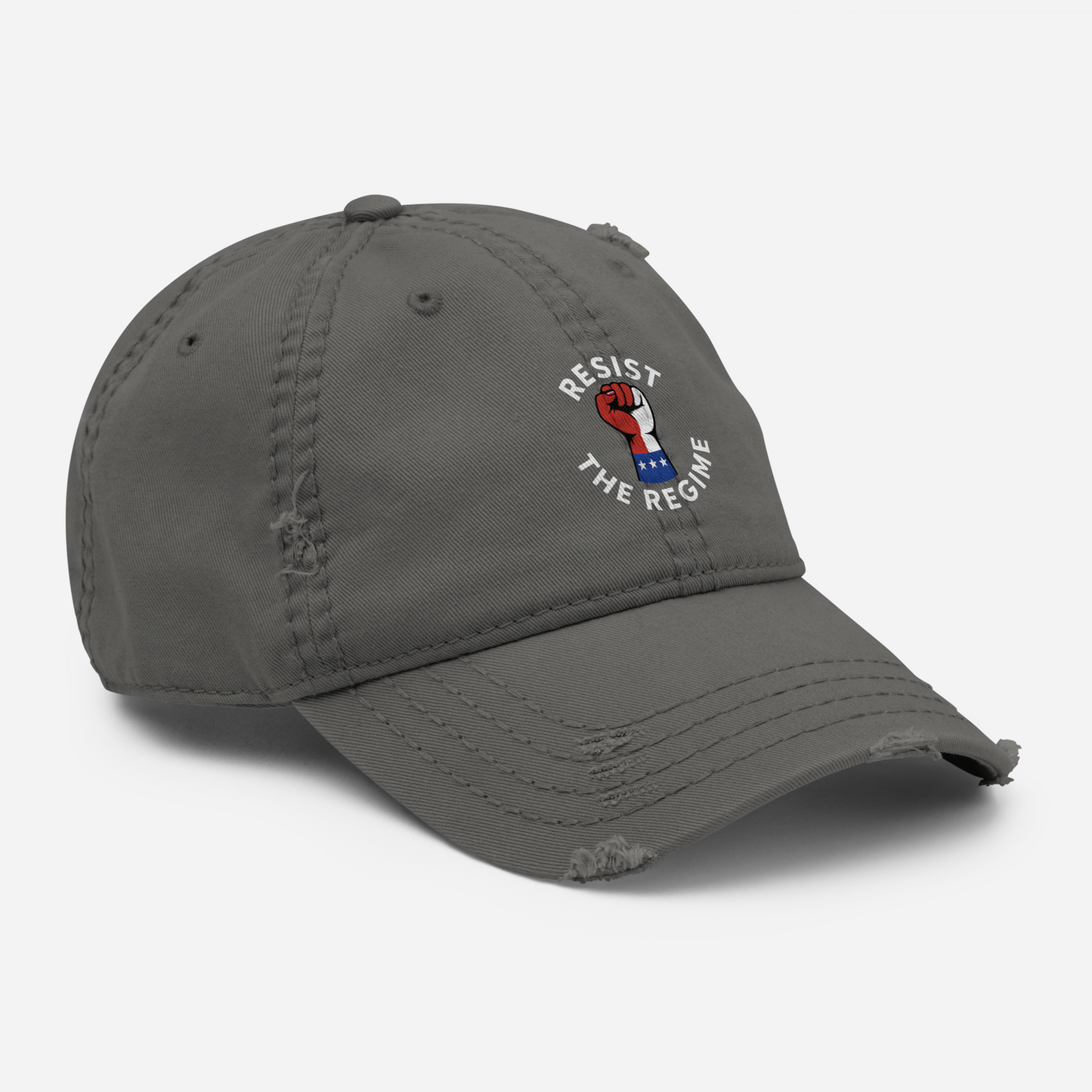 Resist The Regime Logo Distressed Cap