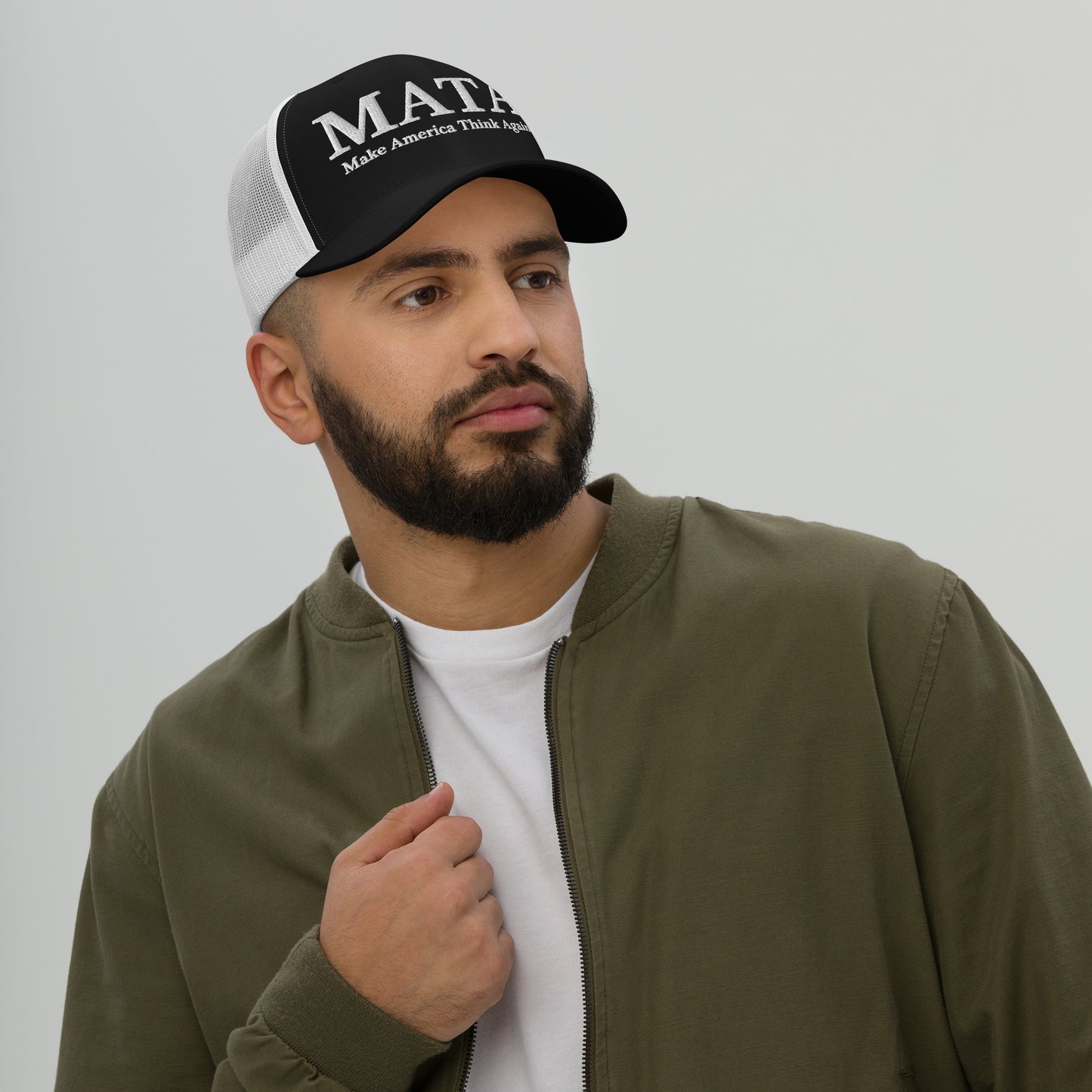 MATA Make America Think Again Trucker Hat