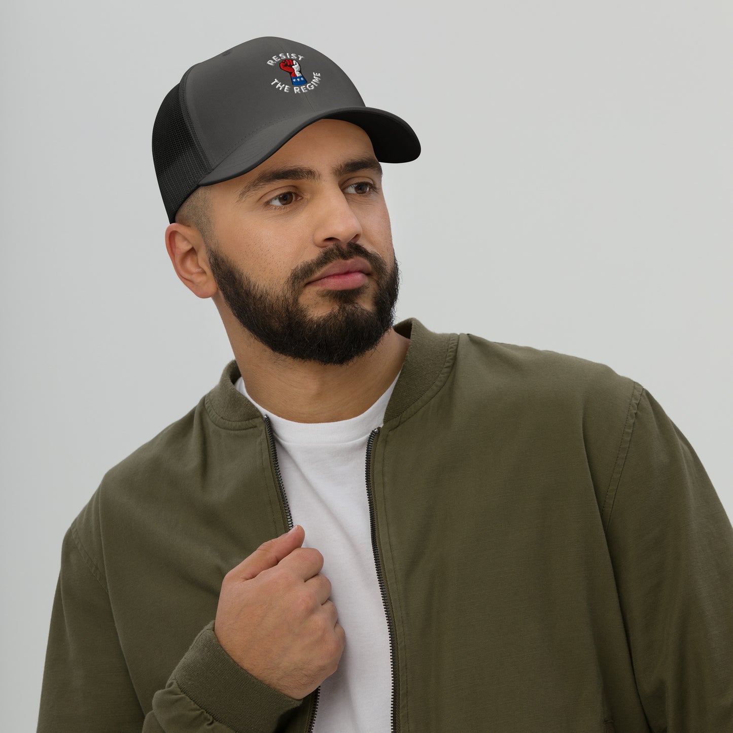 Resist The Regime Circle Trucker Hat