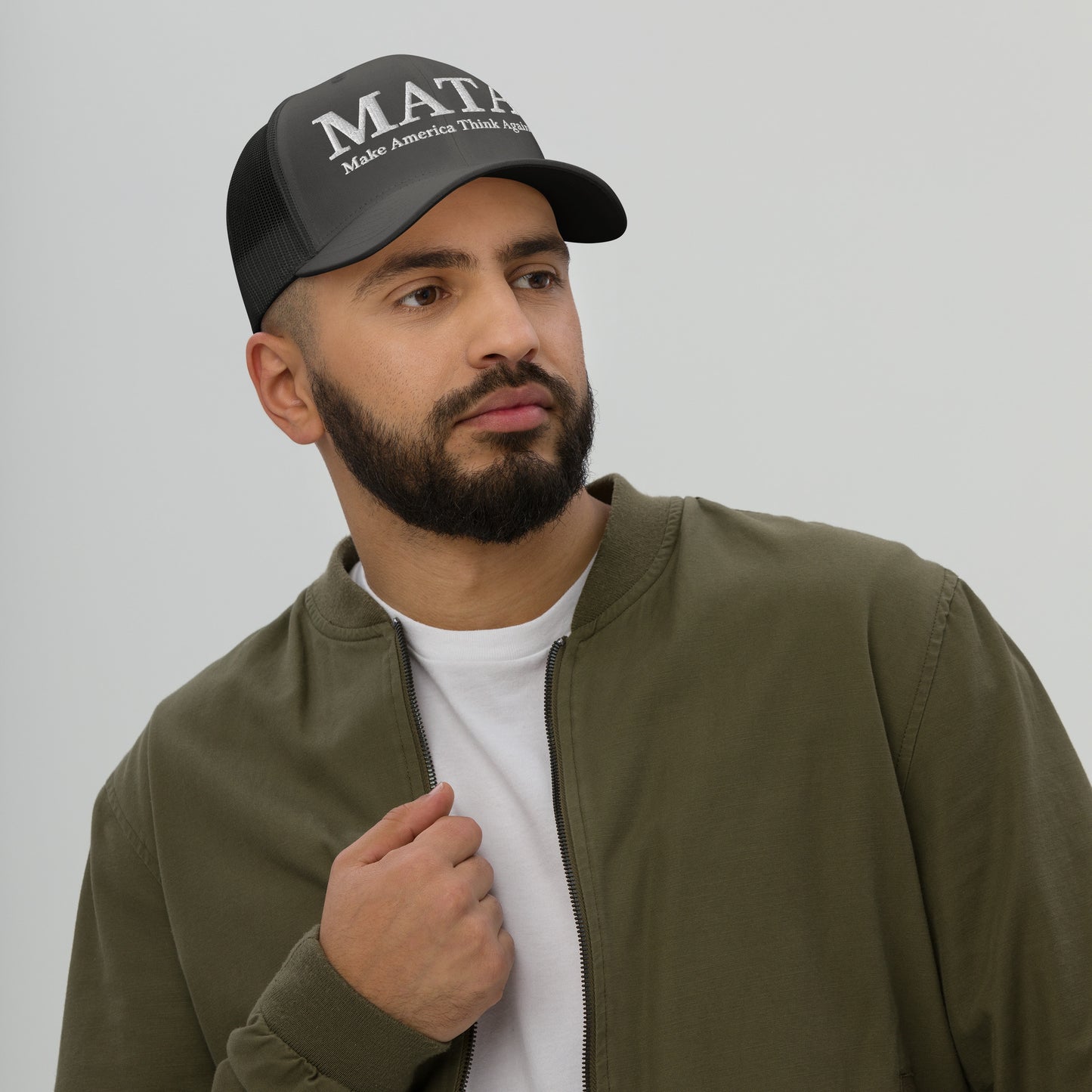 MATA Make America Think Again Trucker Hat
