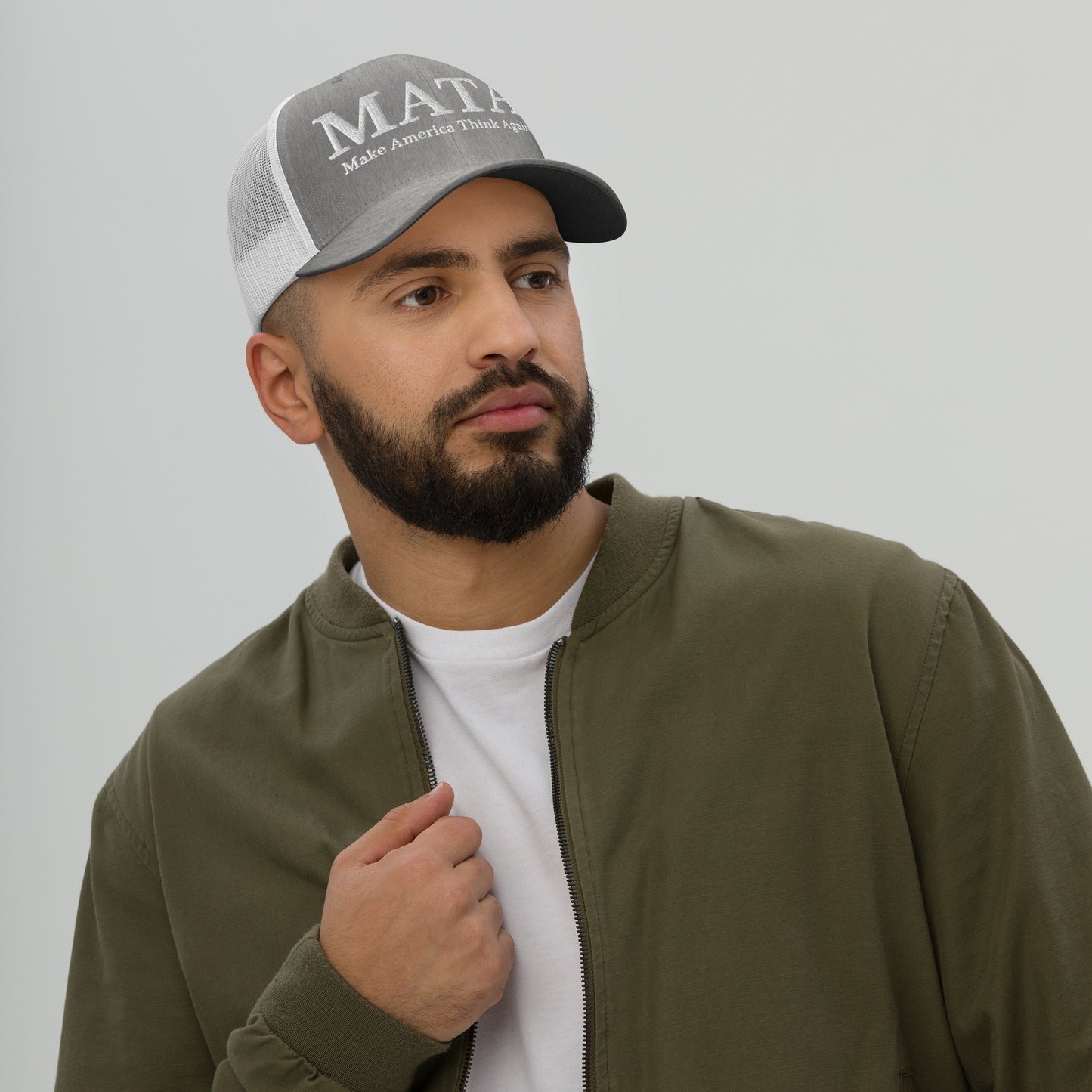 MATA Make America Think Again Trucker Hat