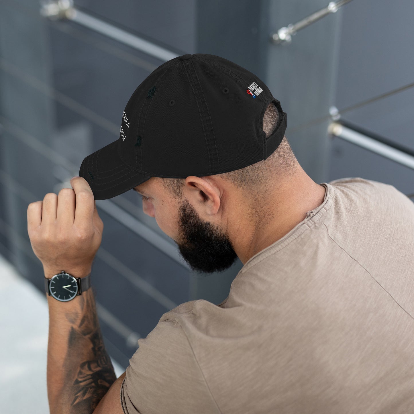 MAKE AMERICA THINK AGAIN Distressed Cap