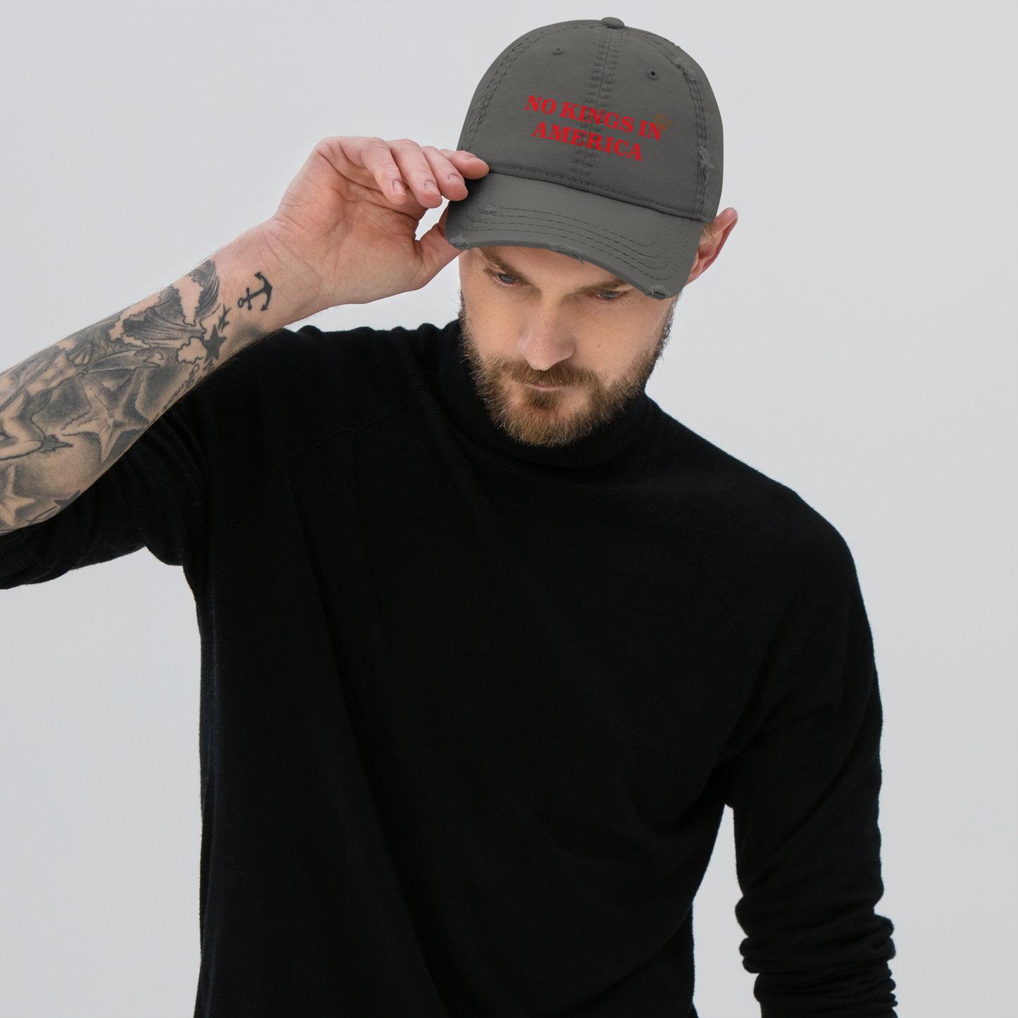 NO KINGS IN AMERICA Distressed Cap