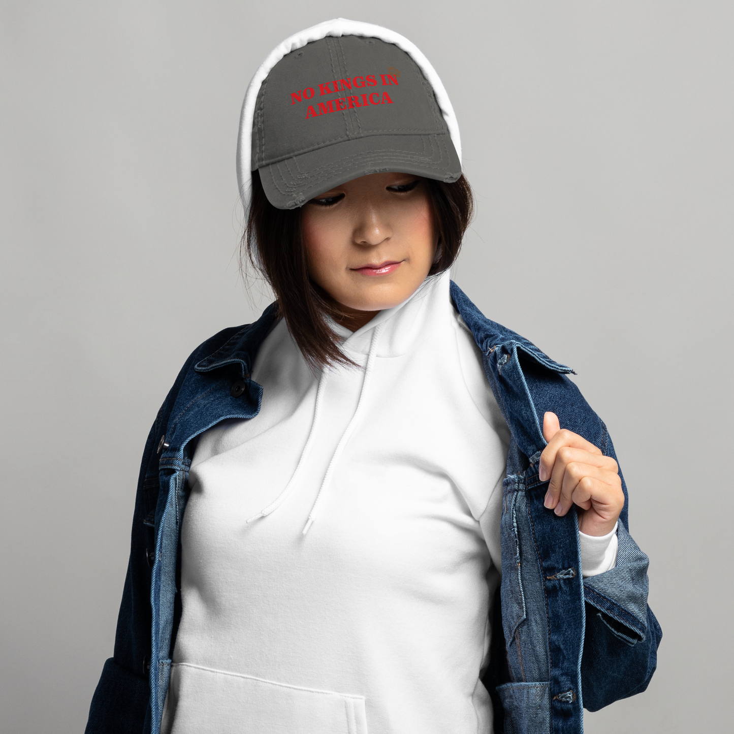 NO KINGS IN AMERICA Distressed Cap