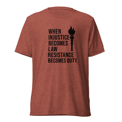 When Injustice Becomes Law Torch Short Sleeve Shirt