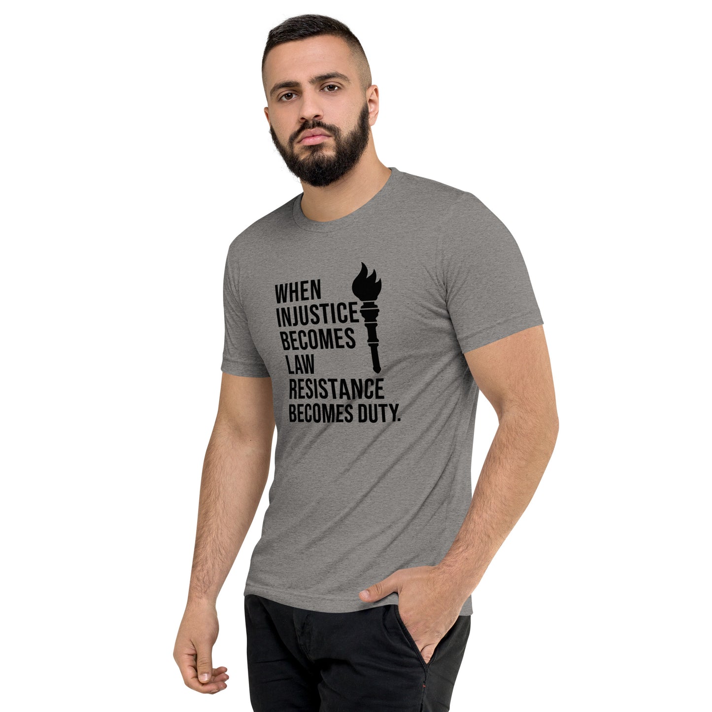When Injustice Becomes Law Torch Short Sleeve Shirt