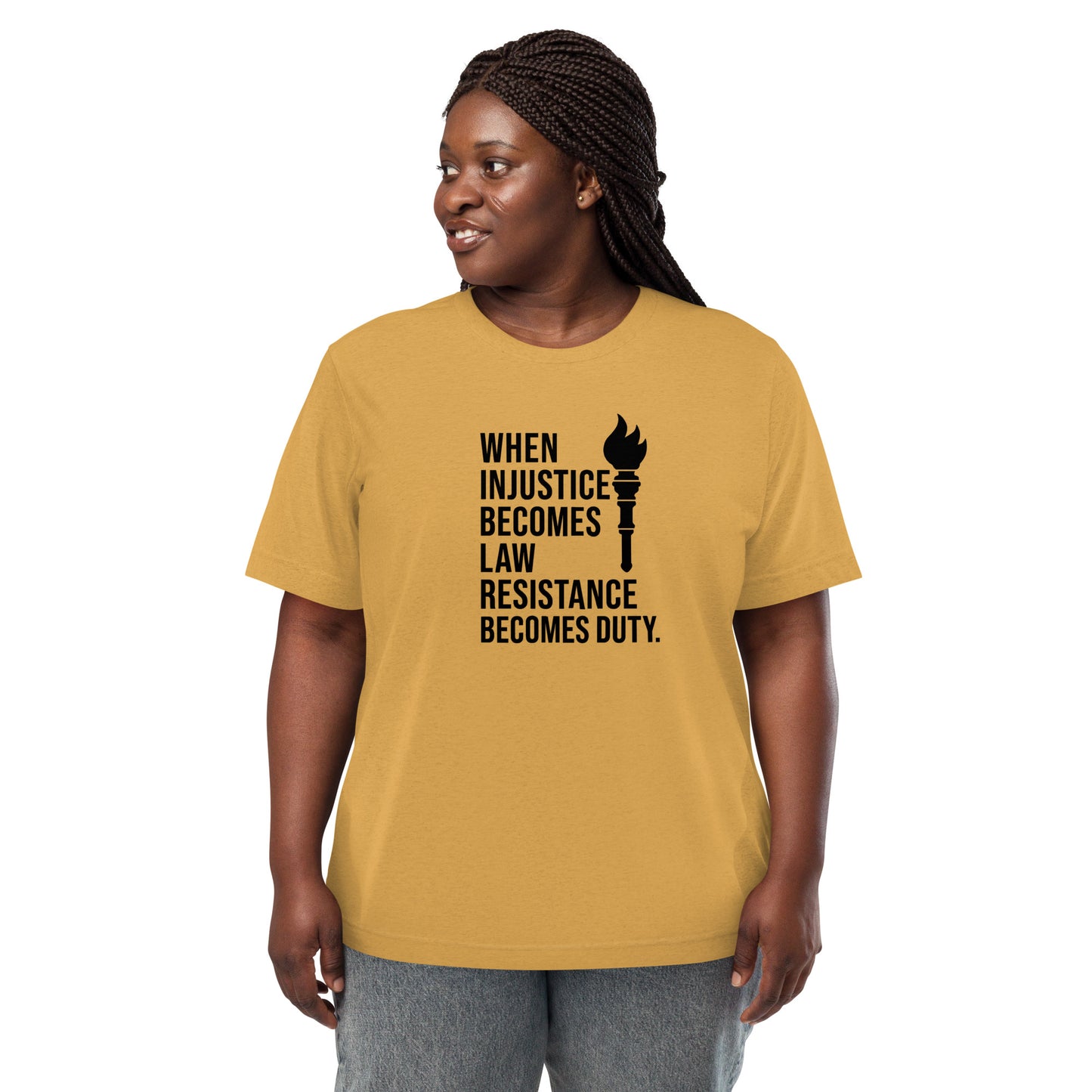 When Injustice Becomes Law Torch Short Sleeve Shirt