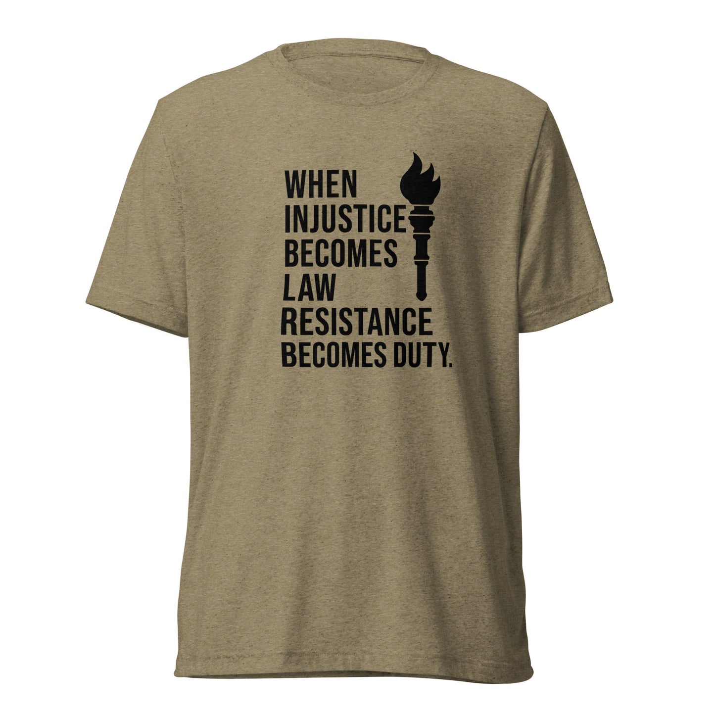 When Injustice Becomes Law Torch Short Sleeve Shirt