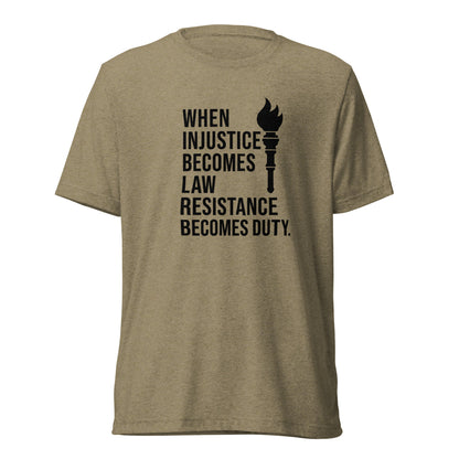 When Injustice Becomes Law Torch Short Sleeve Shirt