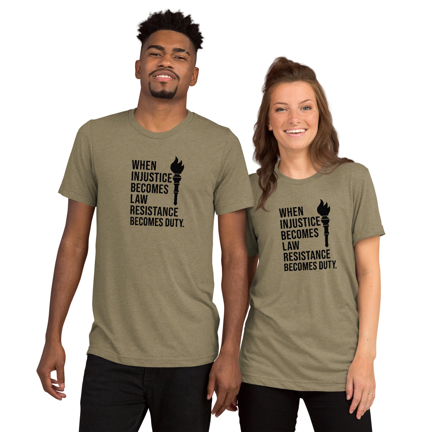 When Injustice Becomes Law Torch Short Sleeve Shirt