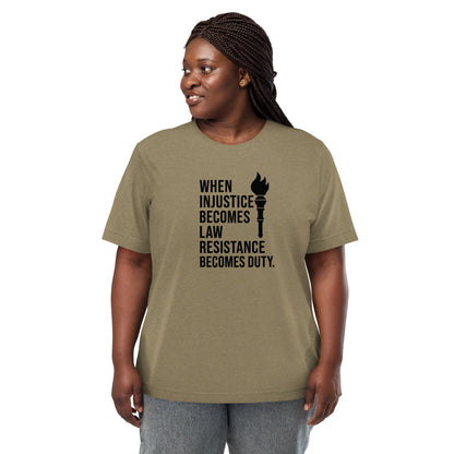 When Injustice Becomes Law Torch Short Sleeve Shirt