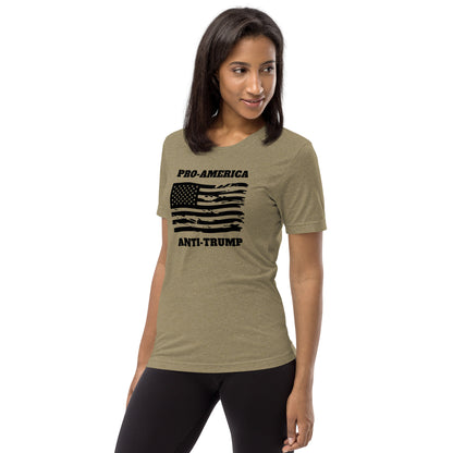 Pro-America/Anti-Trump Short Sleeve Shirt (unisex)