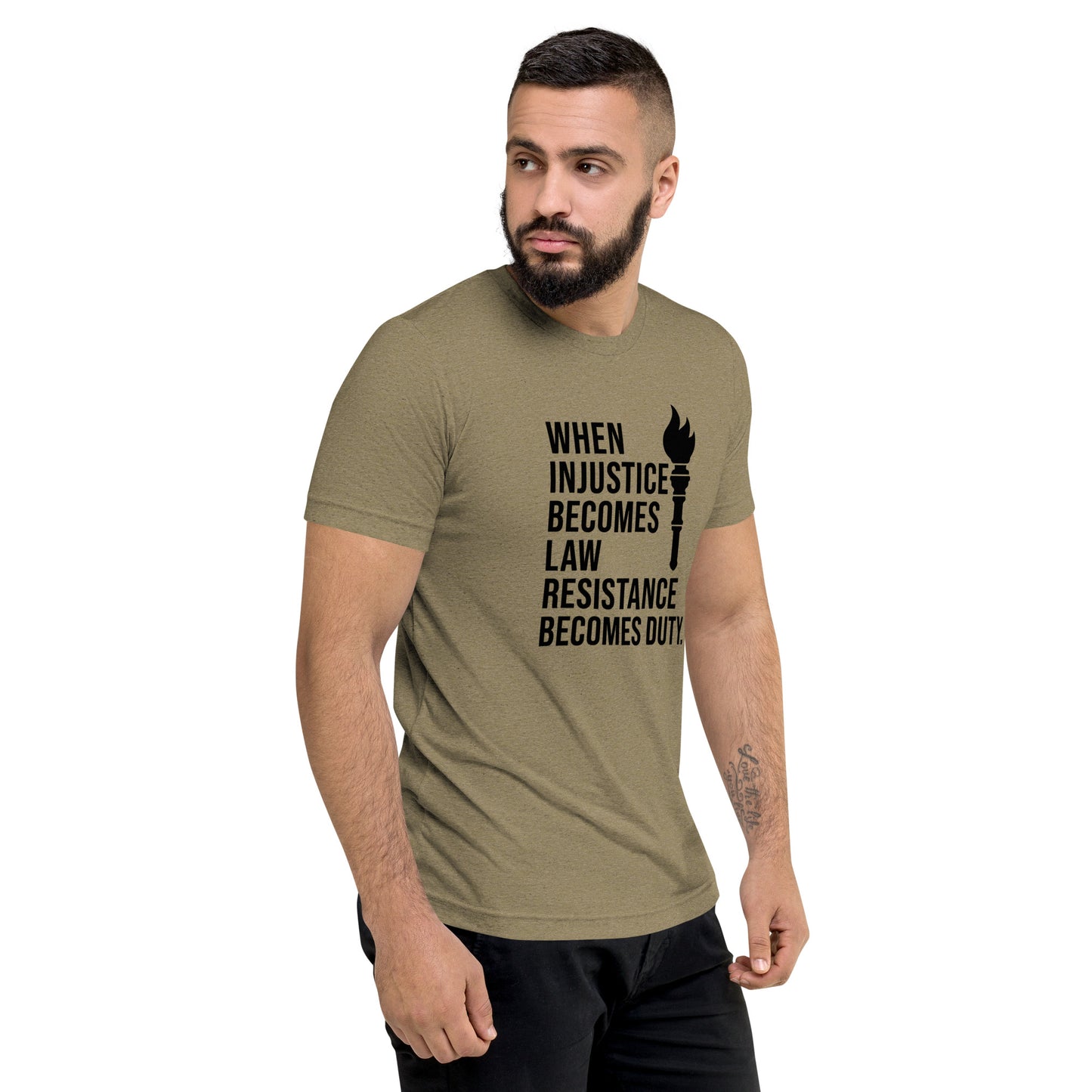 When Injustice Becomes Law Torch Short Sleeve Shirt