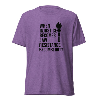 When Injustice Becomes Law Torch Short Sleeve Shirt