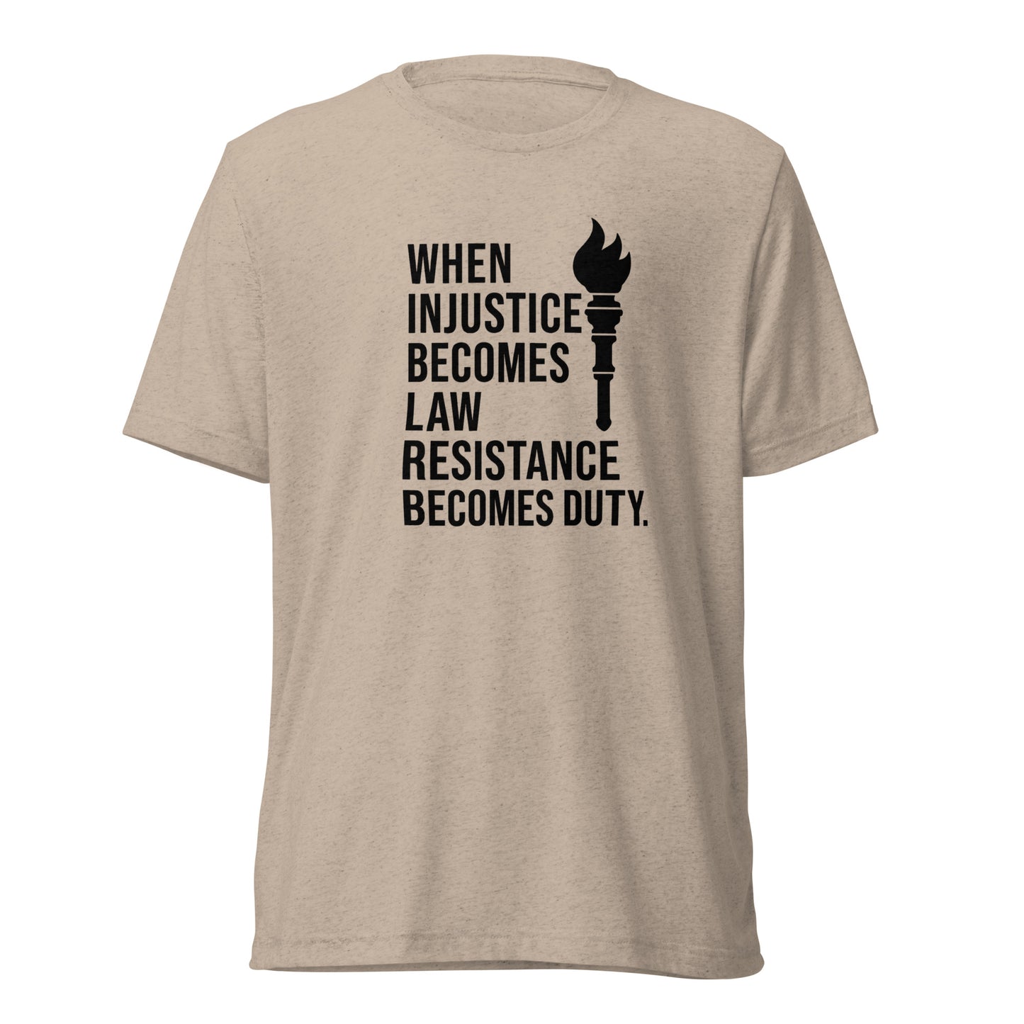 When Injustice Becomes Law Torch Short Sleeve Shirt