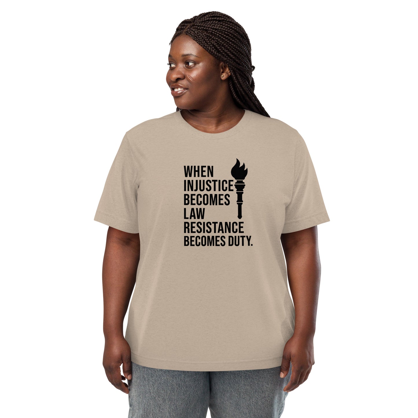 When Injustice Becomes Law Torch Short Sleeve Shirt