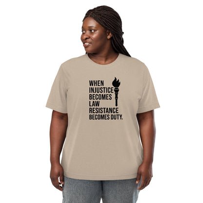 When Injustice Becomes Law Torch Short Sleeve Shirt