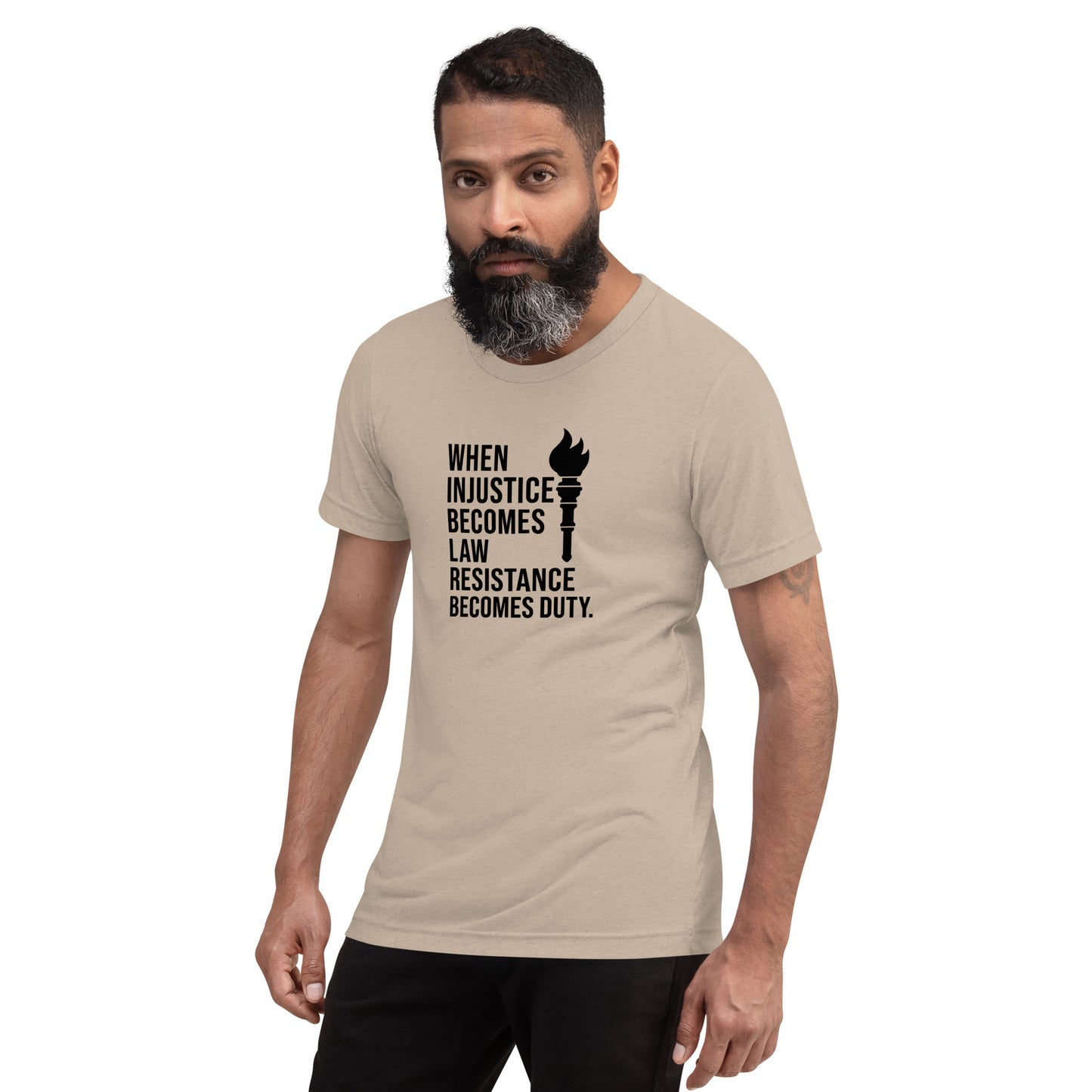 When Injustice Becomes Law Torch Short Sleeve Shirt