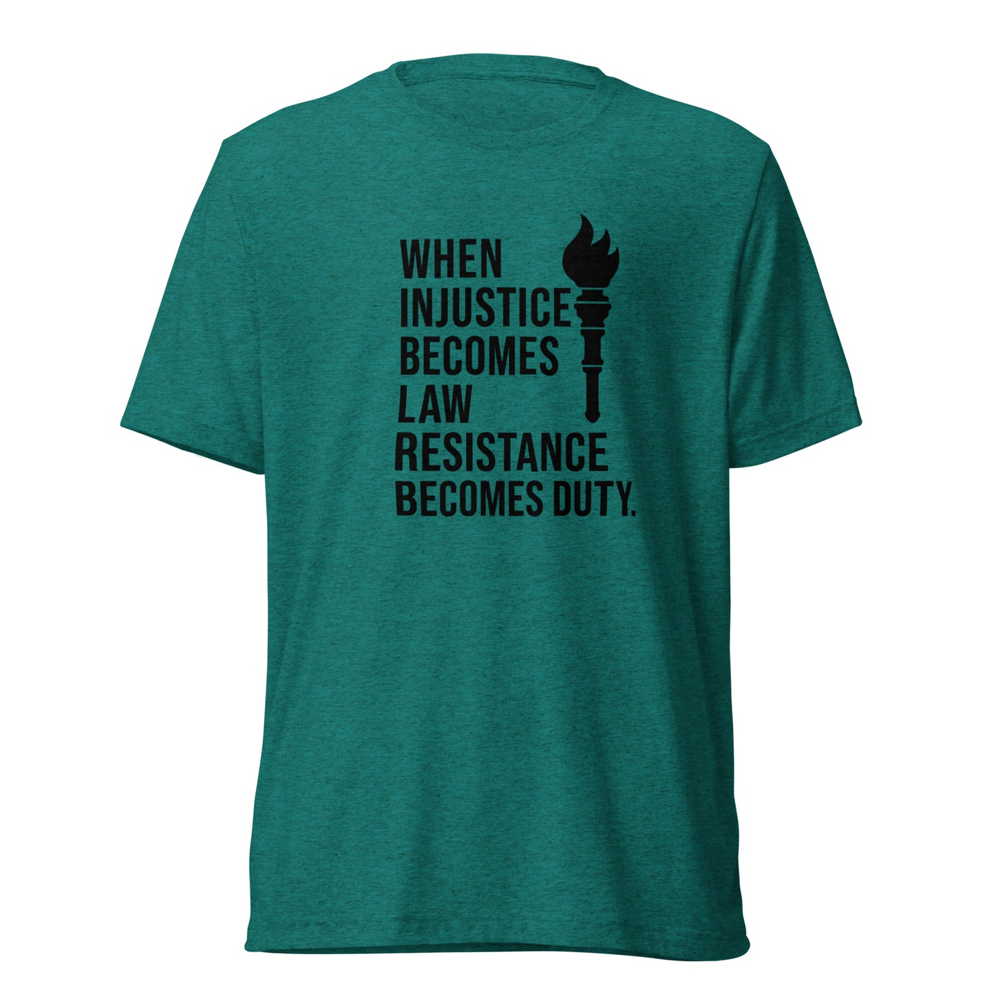 When Injustice Becomes Law Torch Short Sleeve Shirt