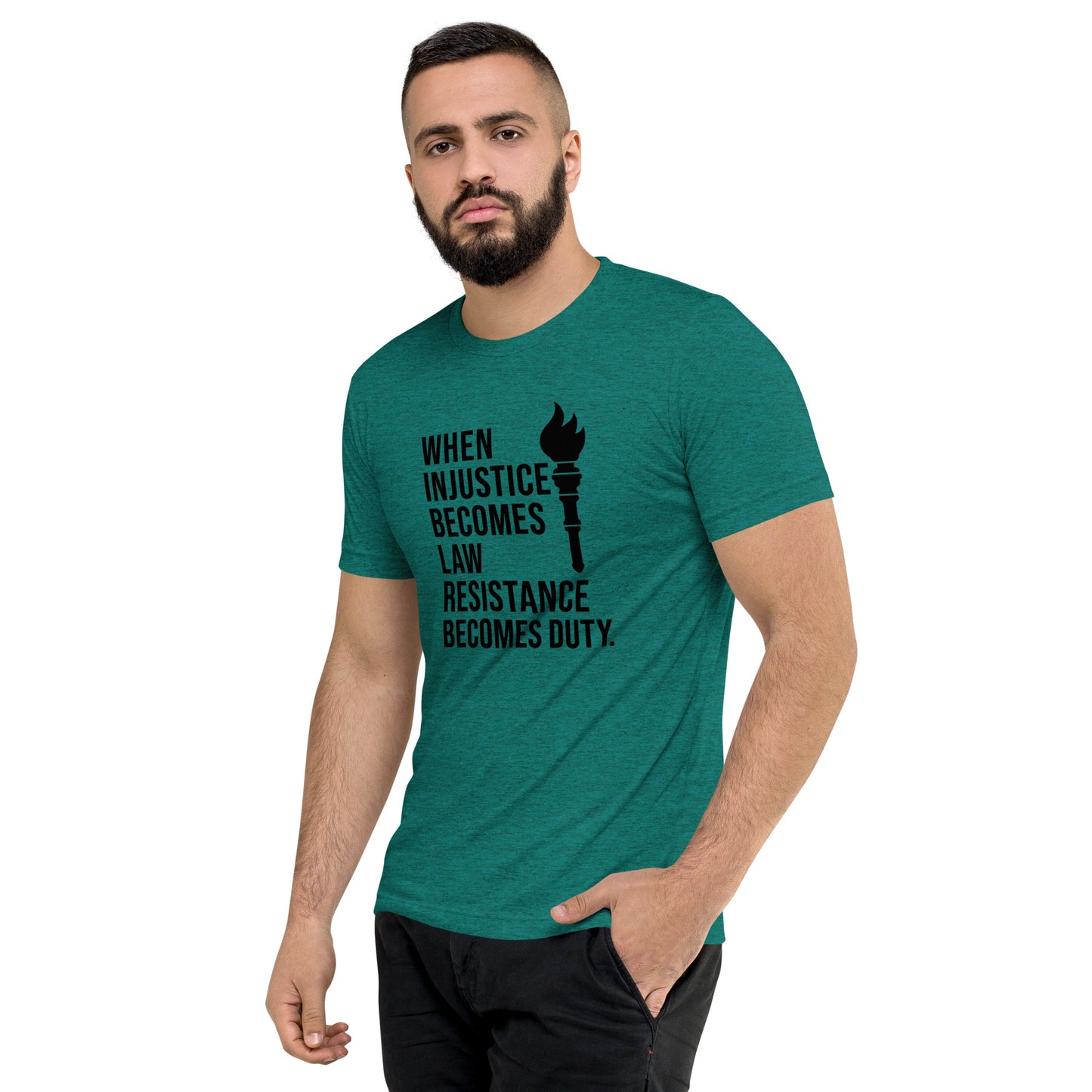 When Injustice Becomes Law Torch Short Sleeve Shirt